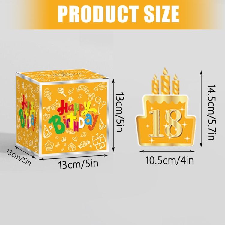 Safe Paper Birthday Surprise boxes Pull Out Money Holder Customizable Age Decorations Party Supplies