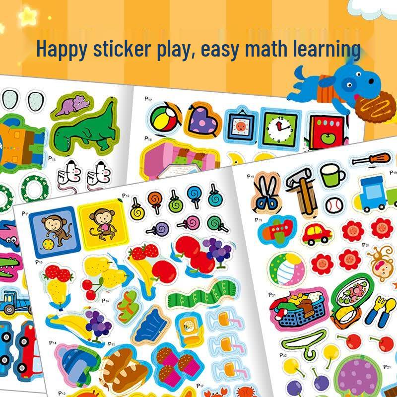 Little Red Flower My First Math Enlightenment Sticker Activity Book Set