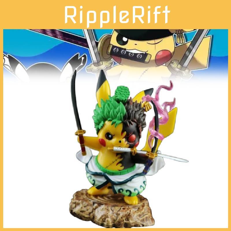 One Piece Roronoa Zoro Pikachu Action Figures Model Toy Desktop Gift Decoration