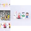 Adorable 12pcs Peanuts Charlie Brown Snoopy Lucy Franklin Figure Cake Topper Set