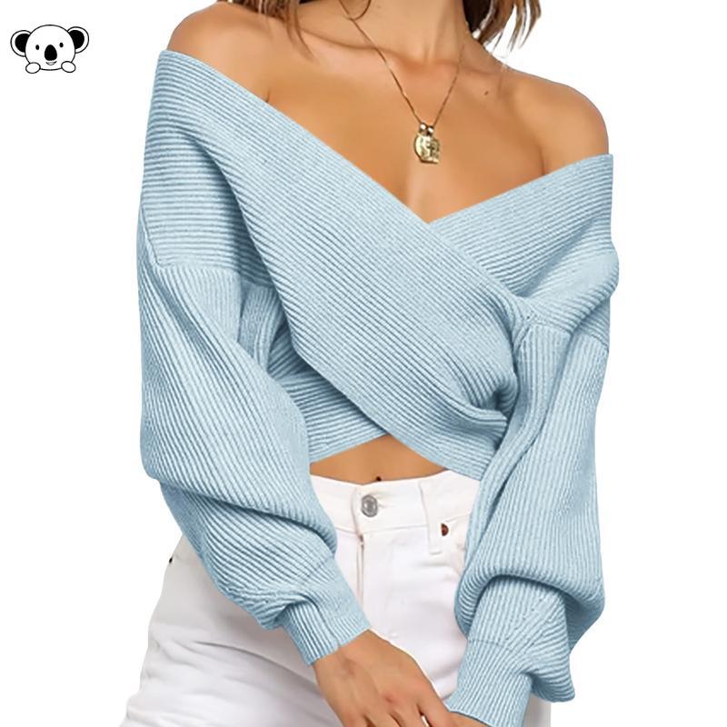 Striped V-Neck Loose Knit Sweater