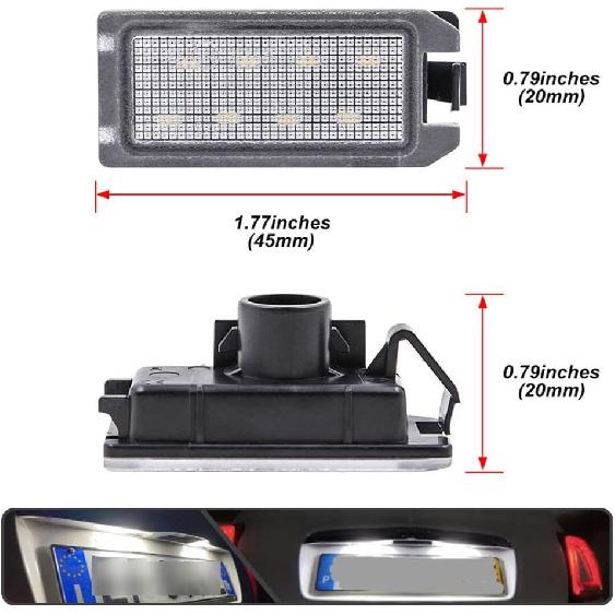 2 szt. LEDowe Lampki Tablicy Rejestracyjnej Lampka Numeru do Fiat 500 Dodge Viper J'eep Grand Cherokee Zasilane przez Wysokiej Mocy LED SMD Ksenonowy Biały Bez Błędów