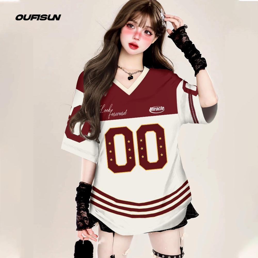

Korean style unisex T-shirt oversized loose women s sports T-shirt street wear 2XL