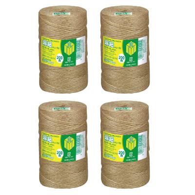 Kokuyo Hanf Set aus Schnur, Beige, 2mm, 200m, 4, Hohi-32X4