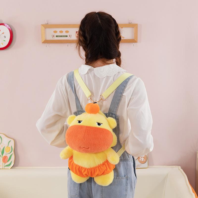 Hot Cute Capybara Doll Cute Lulu Emoji Pack Plush Toy Cartoon Doll Backpack