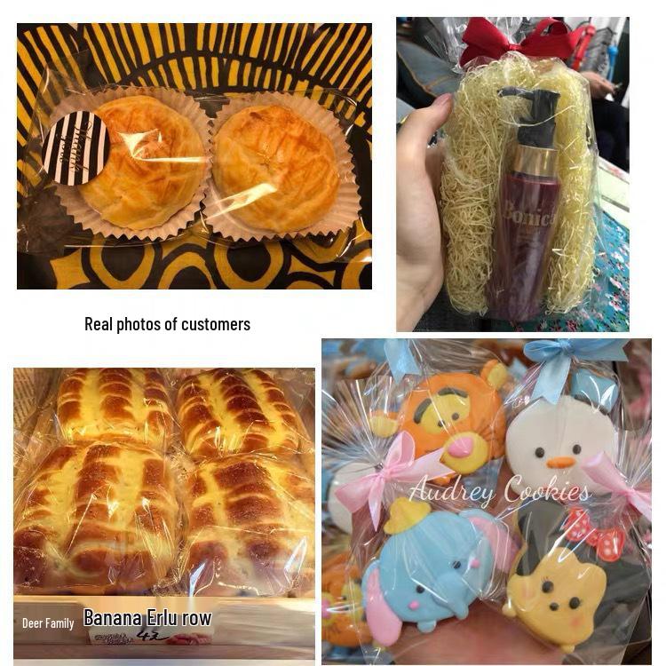 Clear OPP Flat Pocket Bags for Baking, Bread, Toast, Food, and Gifts
