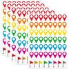 280PCS Map Location Stickers,Self Adhesive Peel and Stick Indicator Labels,Map Pointer Stickers for Marking Camping Adventure Sites or Travel