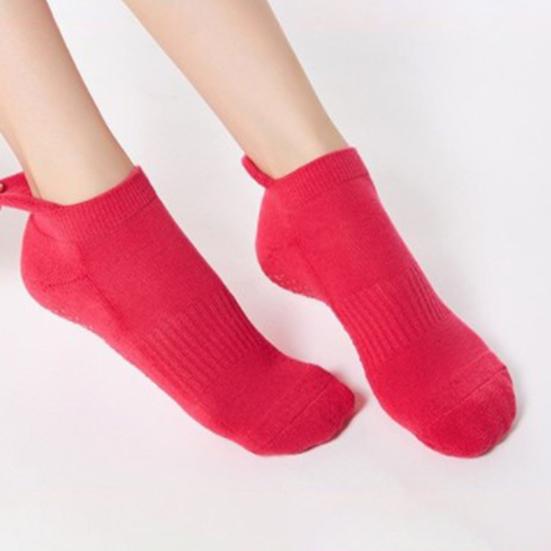 1 Pair Yoga Socks Elastic Sweat Absorption Moisture Removal Foot Wearing Cotton Back