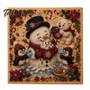 Faux Pearl Painting Kits for Kids Christmas Art Kit, DIY Rhinestone 8" x 8", Cartoon 3D Picture Creation Snowman Animal Diamond Craft Kit Adults,
