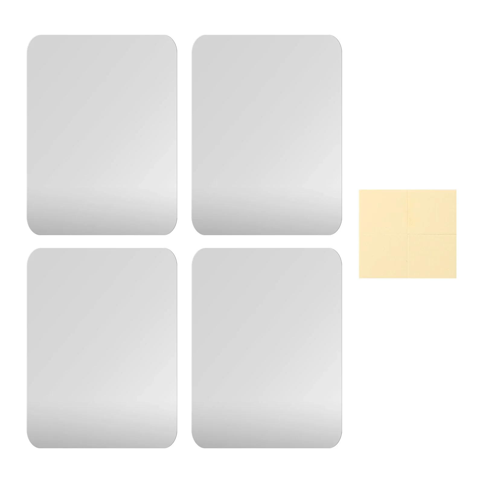 Акриловые Зеркальные Плитки Отражающие Самоклеящиеся Зеркальные Плитки Толщиной 2 мм Гибкие Зеркальные Листы Декоративные Наклейки-Зеркала для Дома