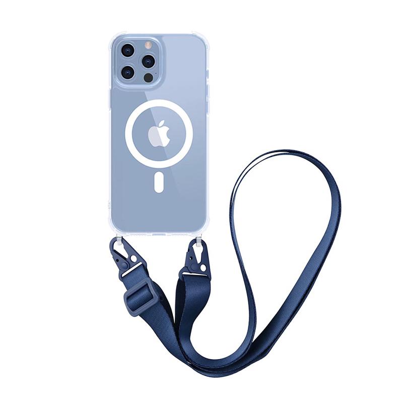 For Magsafe Magnetic Wireless Charging TPU Clear lanyard Crossbody Phone Case For iPhone 12 13 14 15 16 Pro Max