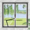 Family Protetion Window Mesh No-drill Window Screen Universal Fit Window Screen Replacement Kit with Mosquito-proof for Easy