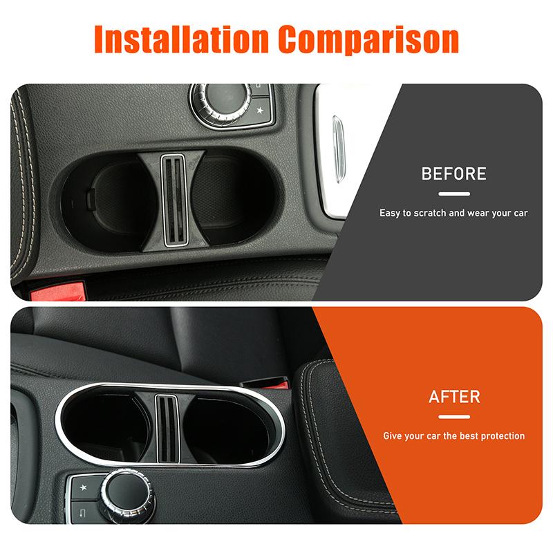 Center Control Cup Holder Cover Trim Sticker Drink Holder Frame For Mercedes Benz A GLA CLA Class W177 W176 H247 X156 C118 C117