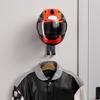 Motorradhelmhalterung mit Haken, Wandhalterung aus Metall und Holz, auch geeignet für Fußball-, Ski- und Motorradzubehör