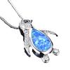 Simple Classic Fire Opal Penguin Pendant Necklace Bridal Wedding Niche Pendant Necklace Zircon Zircon Zircon Zircon