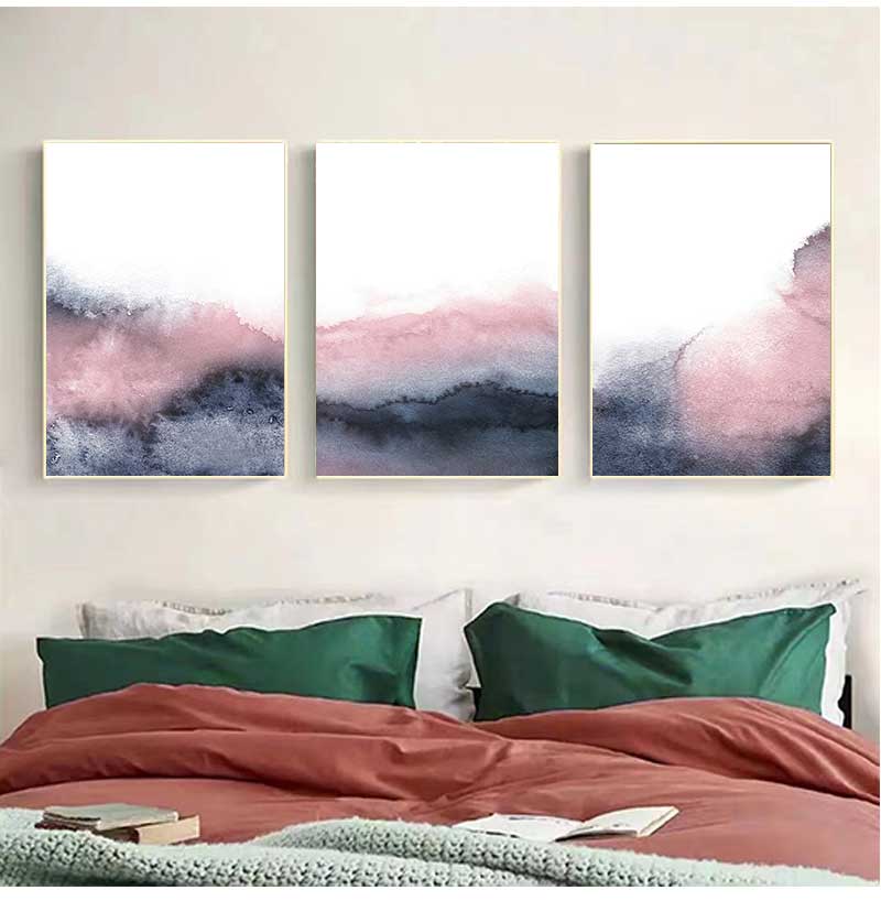 Posters and Prints Wall Pictures for Living Room Pink Black Grey Abstract Art Canvas Painting Bedroom Home Decor Nordic