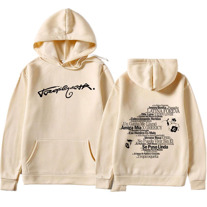 Karol G Tropicoqueta Harajuku Graphics Hoodie Long Sleeve Sweatshirt Men's Y2K Clothing Casual High Quality Pullover