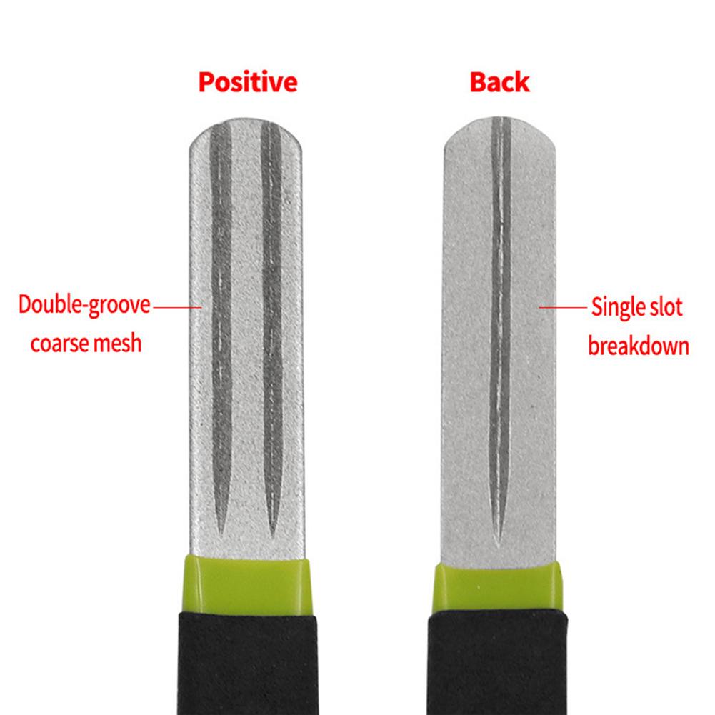 Portable Diamond Knife Sharpener Whetstone Outdoor Fishing Hook File Grindstone