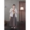 Summer Retro Slimming Linen Lapel Shirt for Women