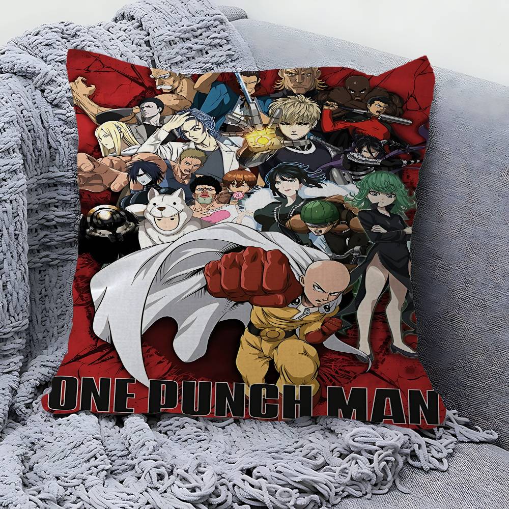 Чехол на подушку Аниме One Punch Man Полиэстер Подушки для дивана Декоративные подушки для бросания Украшение для дома Наволочка 30cmx30cm