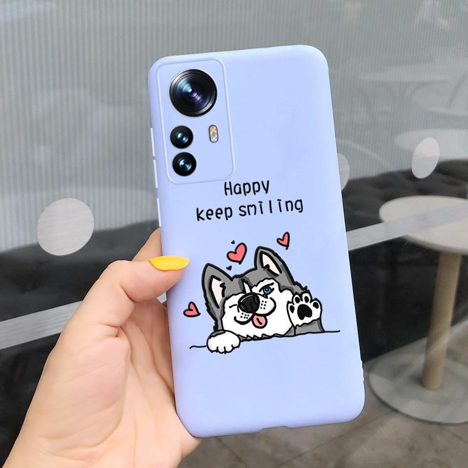 For Xiaomi 12 Pro 5G Case Cute Cartoon Painted Matte Cover For Xiaomi Mi 12 Pro 5G Global Funda on Xiomi 12 Pro Mi12 12X 5G Capa