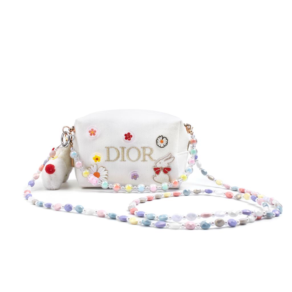 Handgefertigte DIY-Make-up-Tasche im Dior-Stil