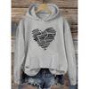 Women's Long-Sleeved Hooded Sweatshirt Loose Casual Printed Autumn Winter Fashion