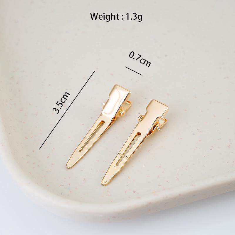 Gold Pointed Tip Duckbill Hairpin Styling Clip