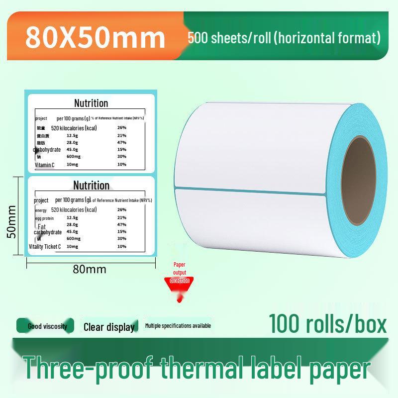 Waterproof Thermal Label Paper for Logistics, Retail, and Hospital Barcode Printing