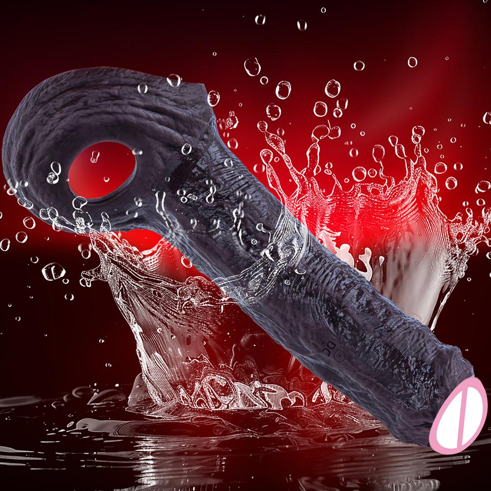 Penis Extender Sex Toys Cock Sleeve Men Adult Sexy Realistic Silicone Delay Ejaculation Enlargement Reusable Condom Training