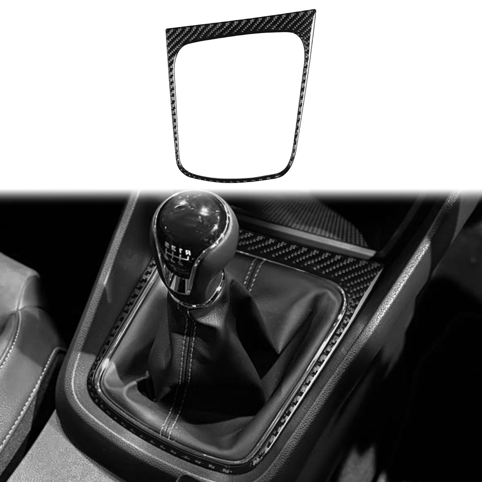 

Real Soft Carbon Fiber Sticker Car Gear Shift Frame Panel Trim Interior Accessories For Seat Leon MK3 2013 2014 2015 LHD RHD