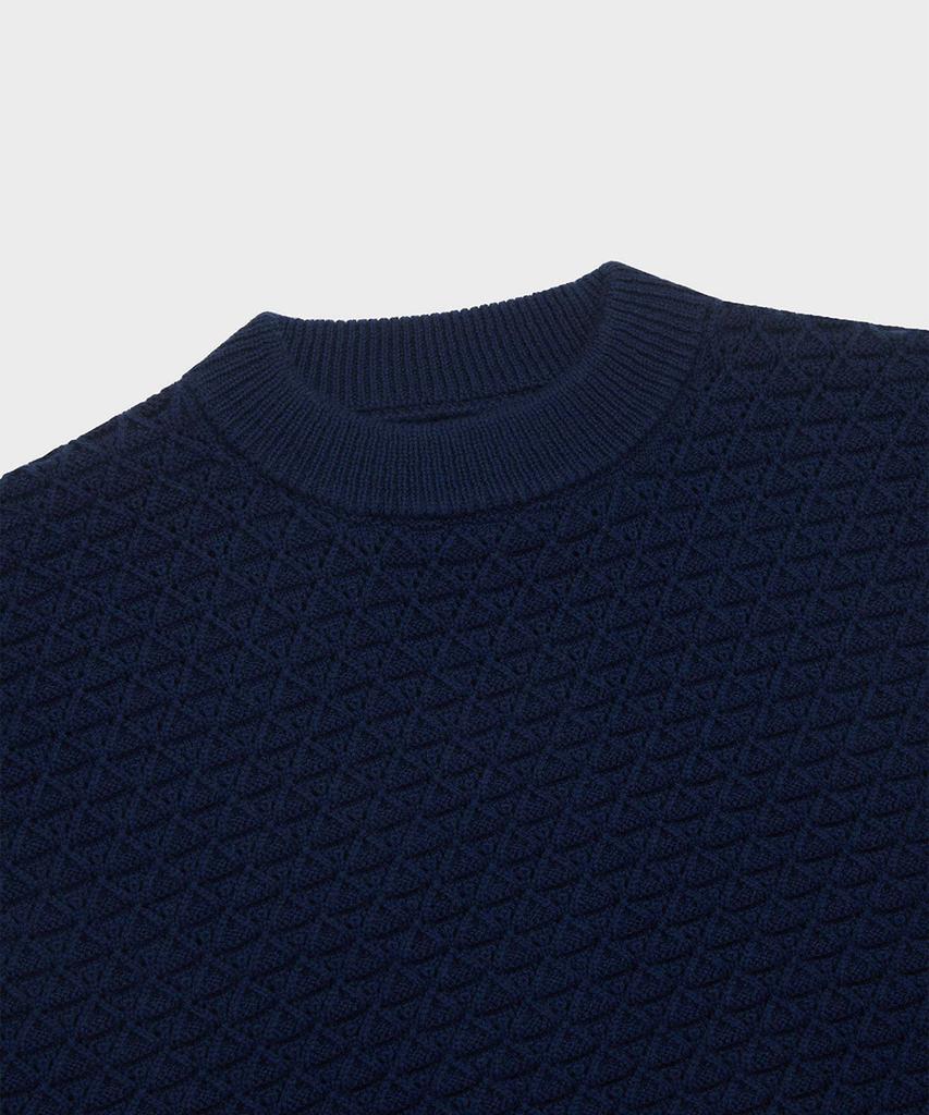Yaitch Eyelet Knit Merino Wool Vest - Dark Denim