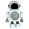 Digital Display Astronaut Metal Robot Luminous Intelligent Electronic Alarm Clock Student Children Bedside Mute Alarm Clock