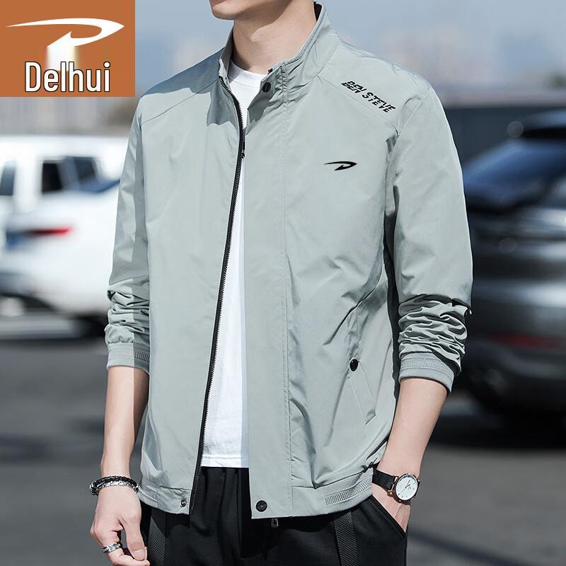 Deerhui Men s Stand Collar Casual Jacket XL