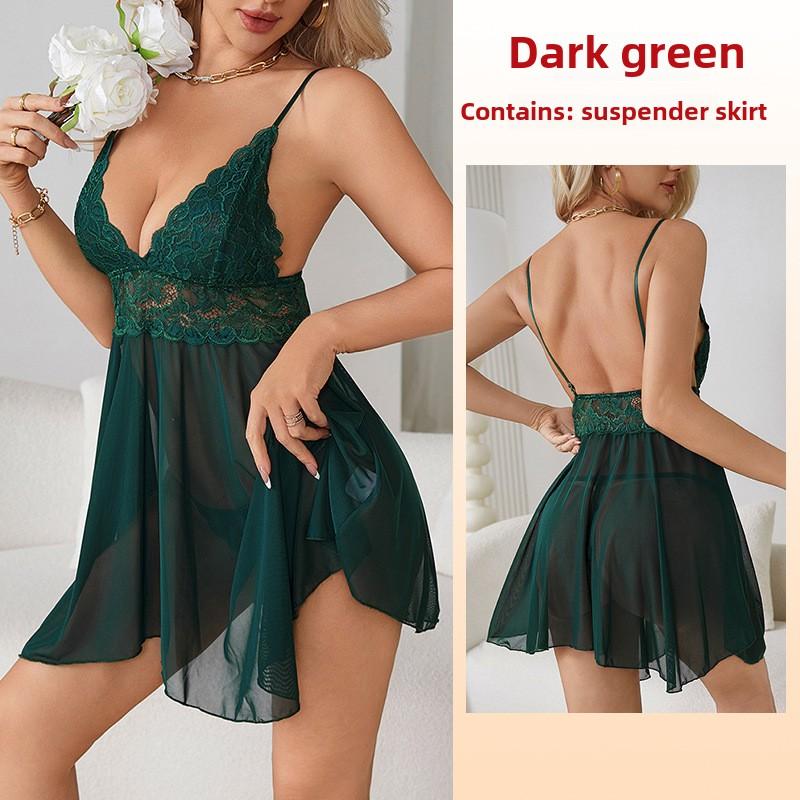 Sex Lingerie Sexy Krajková Síťovaná Noční košilka Postel Vášeň Pyžamo