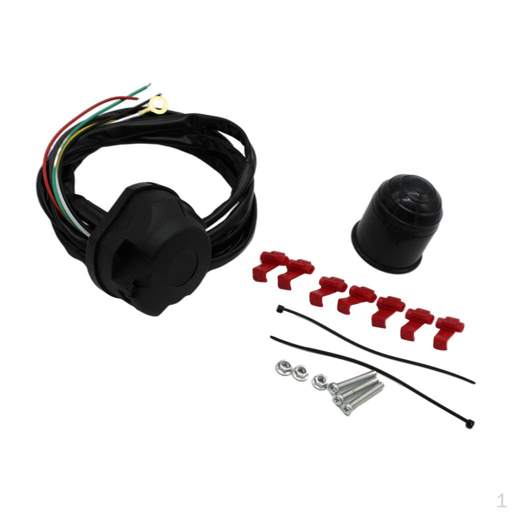 

12V 7-Pin Trailer Wire Cable Connector 5 Feet Replaces Universal Accessories for RV Durable