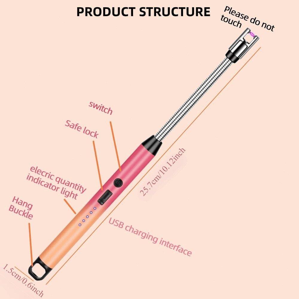 3PCS/Set Gradient Color No Flame 360 Degree Rotating Lighter, Aromatherapy Candle Stove Igniter Electric Lighter,cool Lighter