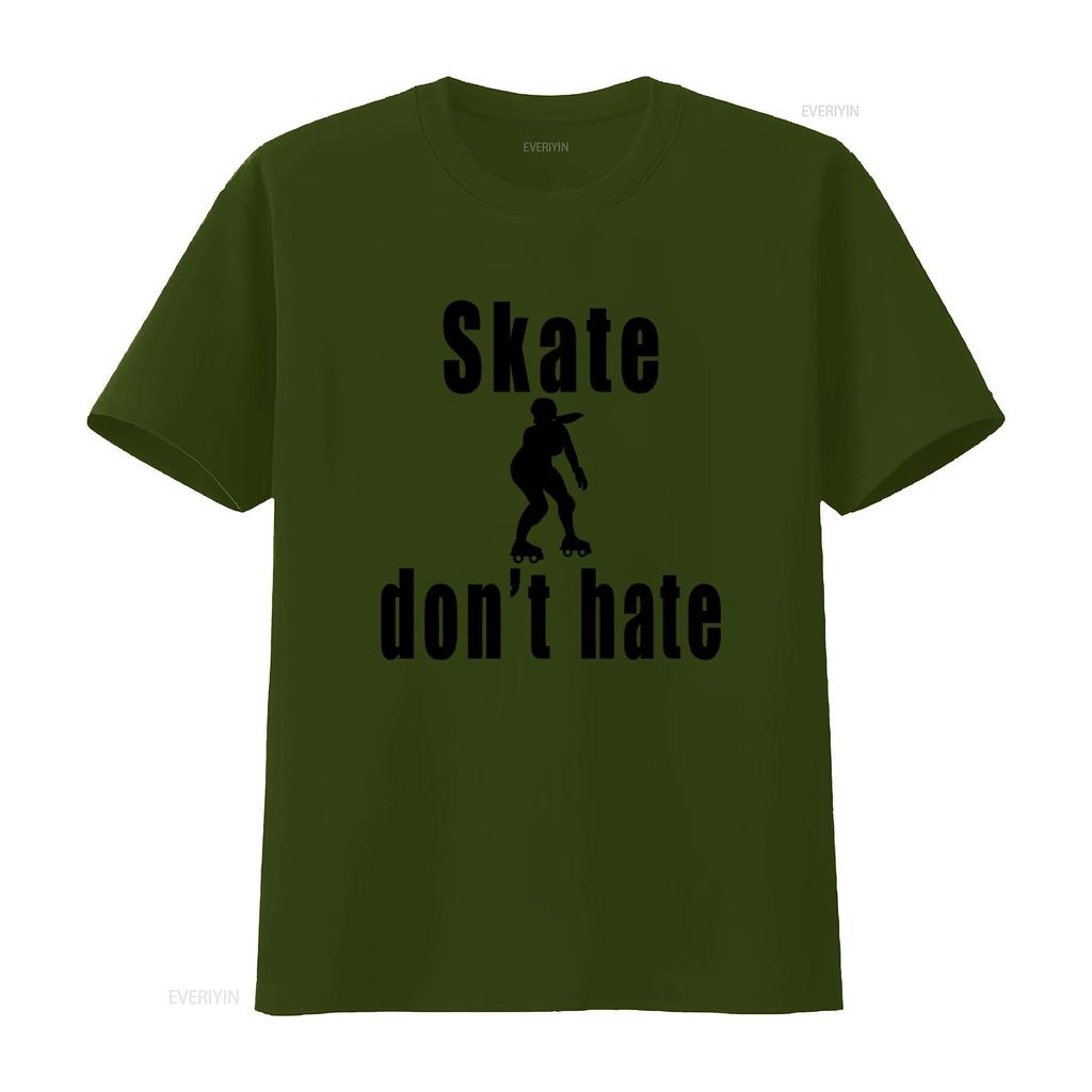 Skate Dont Hate Roller Derby T Shirt for Skating Club Girls Vintage Washed Comfortable Stretched Top For Everyday Wear