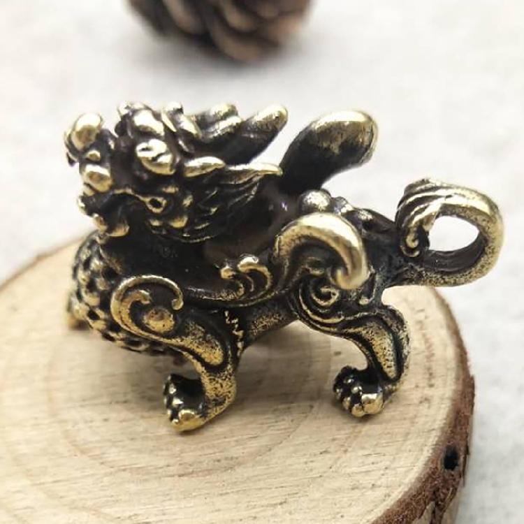 Symbolic Brass Fengshui Dragon Statue Figurine for Fengshui Wealth Gift
