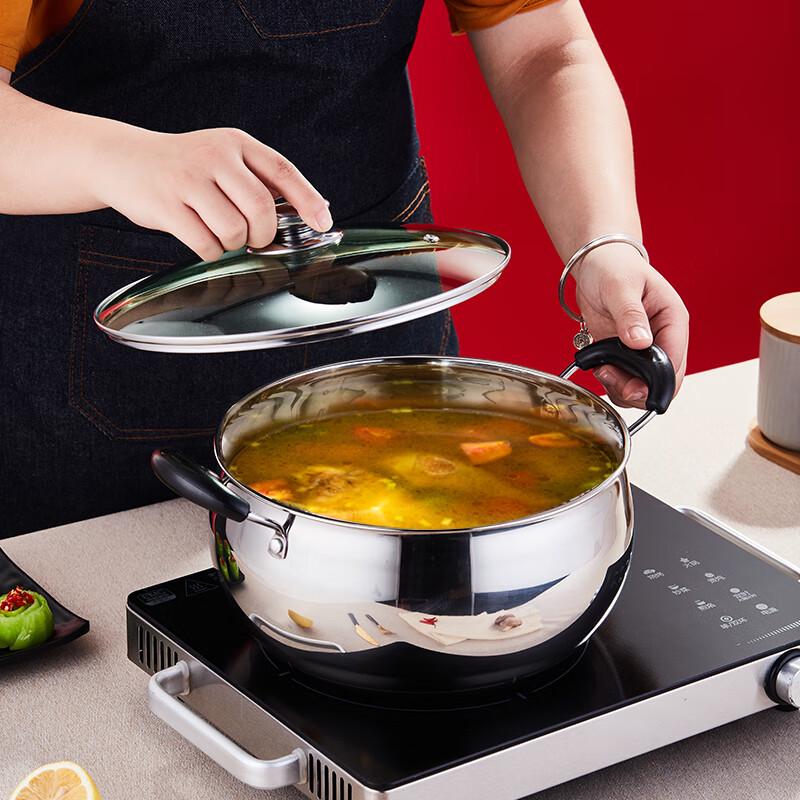24CM 304 Stainless Steel Soup Pot