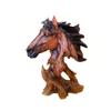 Luxury Simulation Animal Statue Retro Miniatures Figurine Sculpture Tiger Lion Head Ornament  Prop