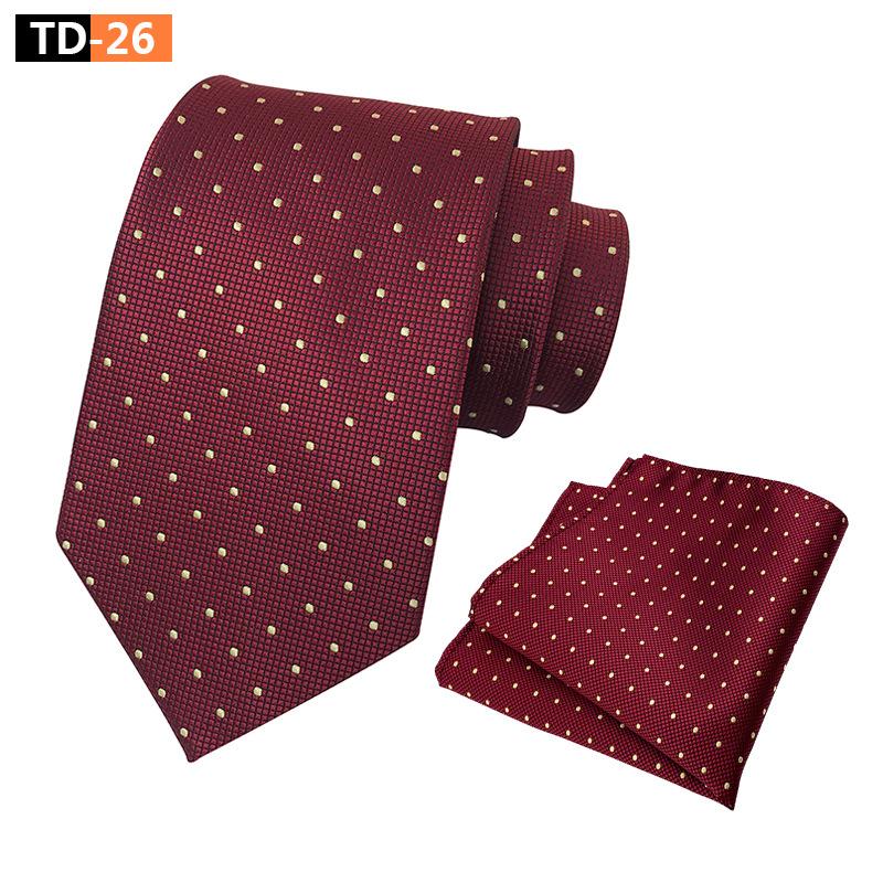 Suit Polka Dot Polka Dot Elegant Atmospheric Suit Tie Pocket Towel Suit