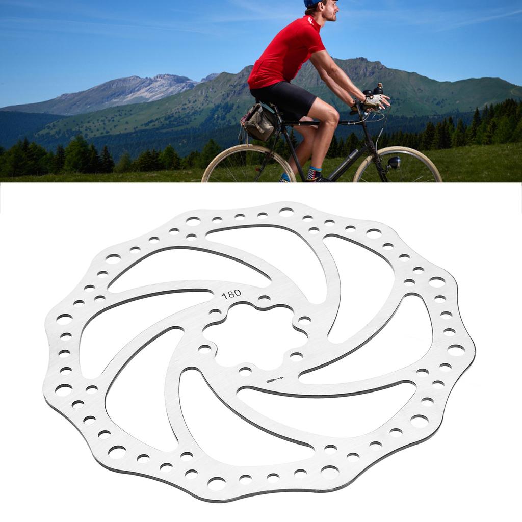 Mountain Bike Disc Brake Rotor Steel 6 Hole Disc Brake Rotor Replacement Parts for Mountain Road Bike Accessories