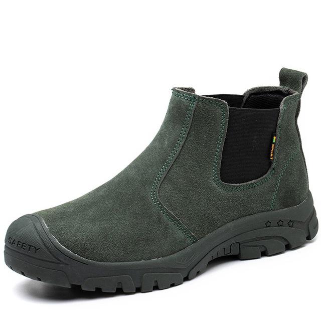 Suede Welder Shoes Men Safety Boots Steel Toe Work Shoes Sneakers Male Anti-Smash Anti-Slip Work Boots Men Safety Shoes Footwear