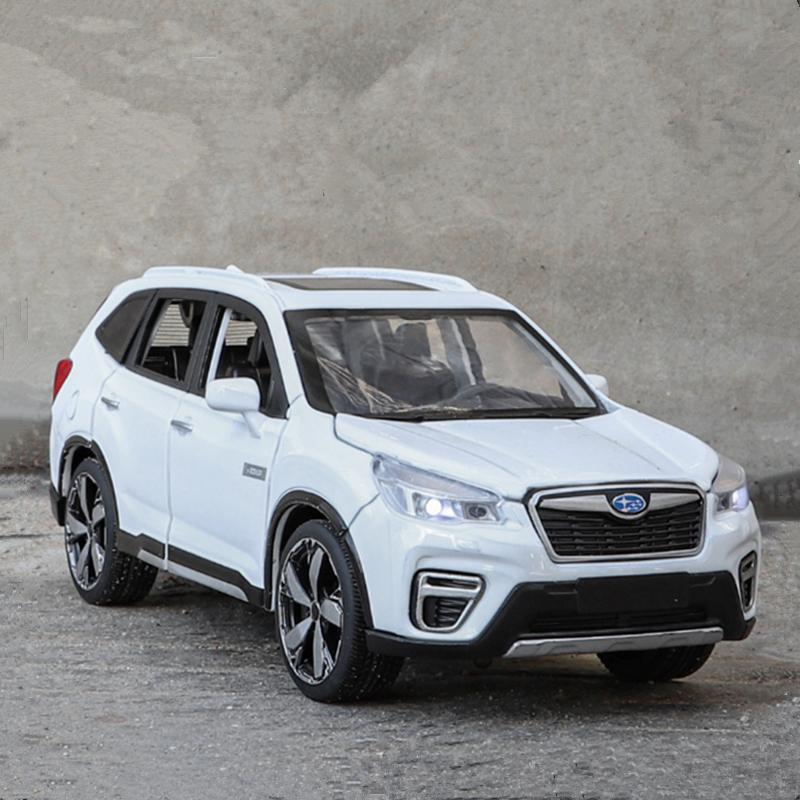 Linyi Toy Car Light 1/30 Subaru Forester Suv Alloy Car Model Diecast Metal Toy Off-Road Vehicles Car Model Simulation Sound And Kids Toys Gift