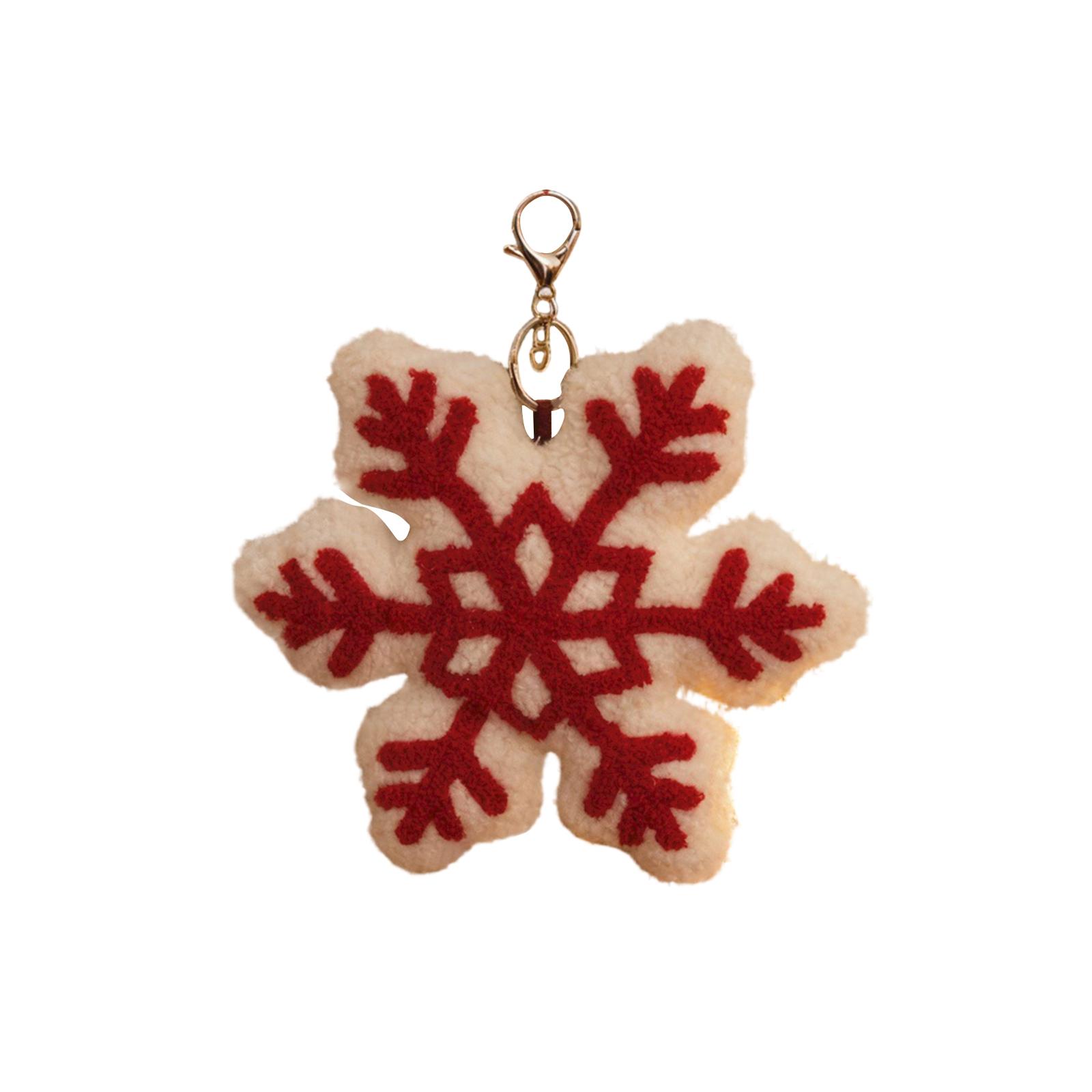 

Рождественская плюшевая подушка-снежинка, милый кулон для сумки One Size