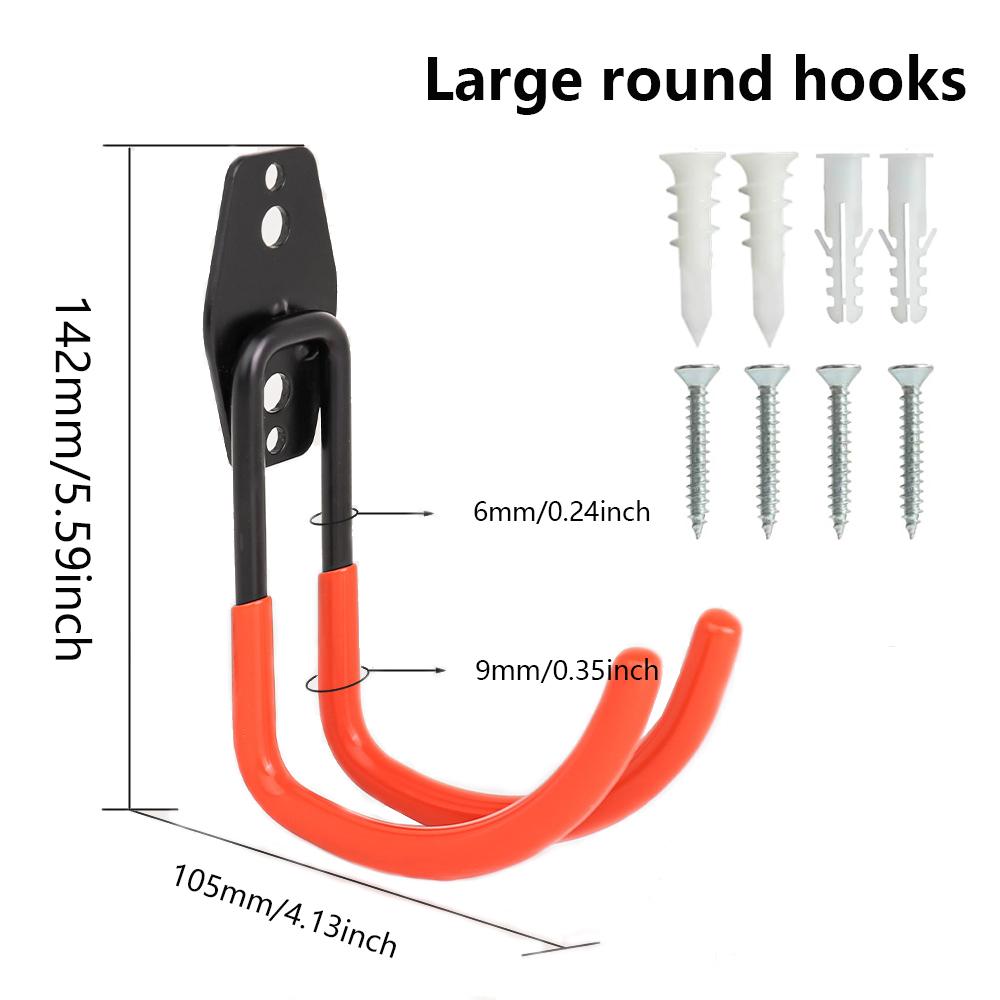 Heavy Duty Wall Mounted Garage Hook for Tools, Bikes, Ladders & More