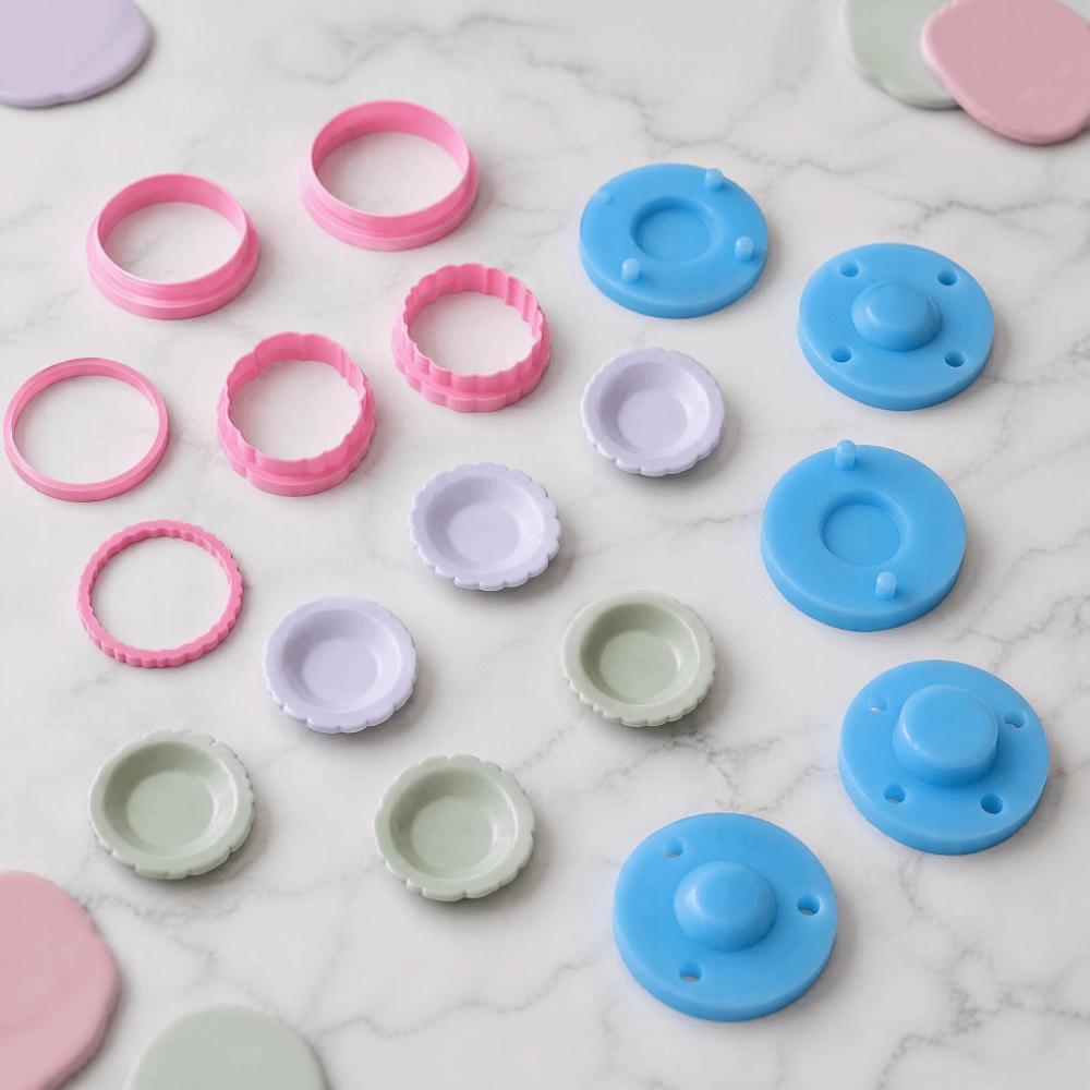 Scalloped Edge 3D Plate Clay Earring Molds DIY Craft Polymer Clay Tools Pottery Clay Making