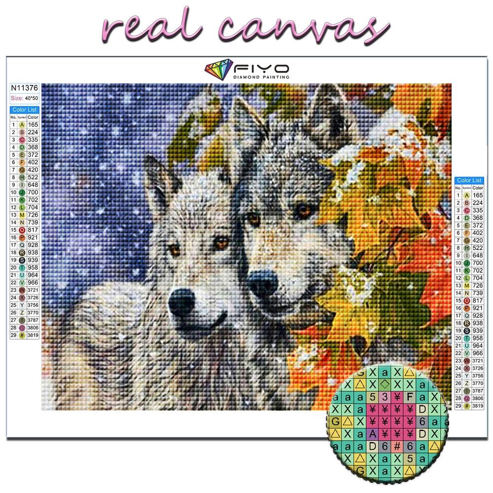 5D DIY Diamond Embroidery Animal Wolf Diamond Painting Mosaic Home Decoration