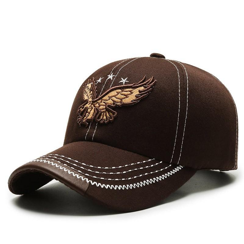 Mens Baseball Cap Embroidered Eagle Style Sun Protection For Casual Wear